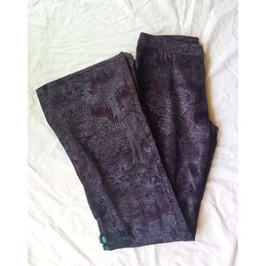 Purple Burn-out Velveteen Pants